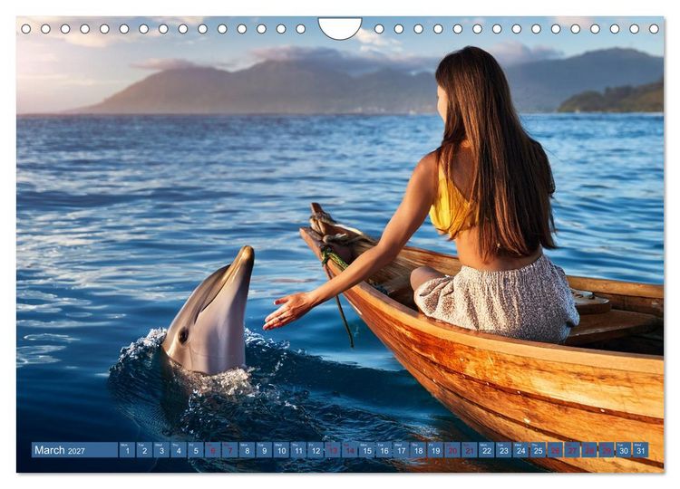 Produktbild: When Dolphins Dance with Us (Wall Calendar 2027 DIN A4 landscape), CALVENDO 12 Month Wall Calendar