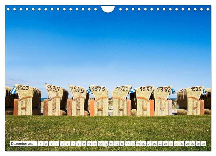 Produktbild: Strandk&ouml;rbe 2027 (Wandkalender 2027 DIN A4 quer), CALVENDO Monatskalender