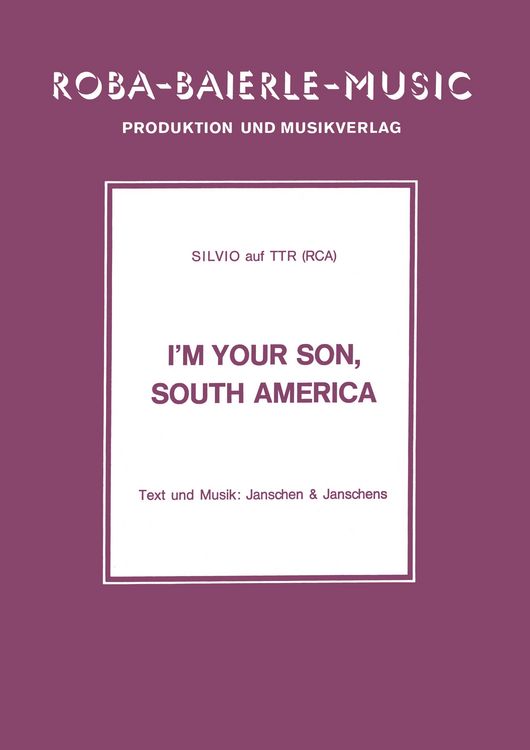 Produktbild: I'm your Son, South America