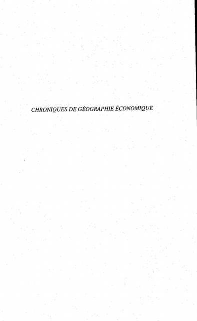 Produktbild: Chroniques de geographie economique