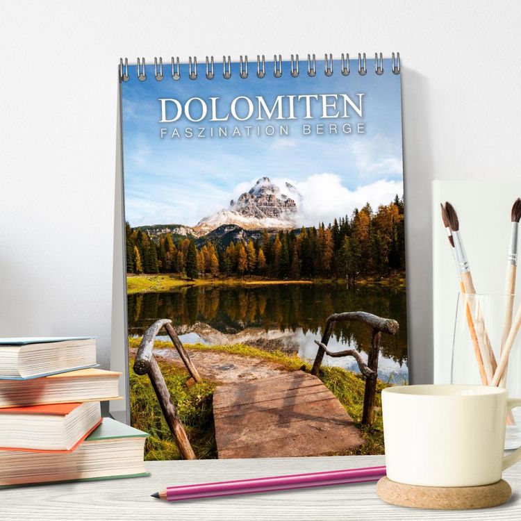 Produktbild: Die Dolomiten - Berge, die begeistern (Tischkalender 2026 DIN A5 hoch), CALVENDO Monatskalender
