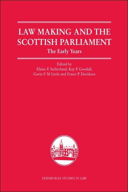 Produktbild: Law Making and the Scottish Parliament