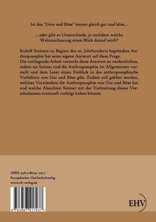 Produktbild: Gut und B&ouml;se in der Lehre Rudolf Steiners