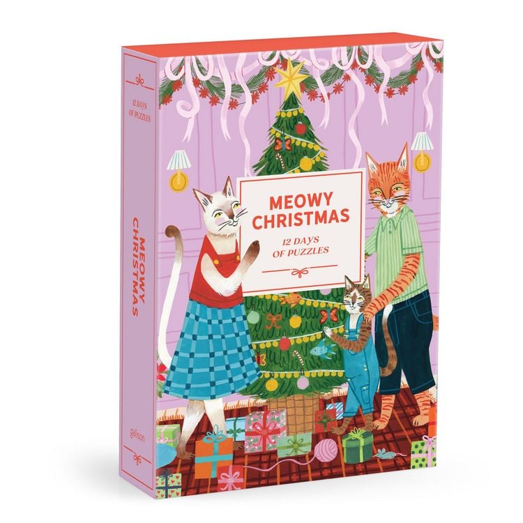 Produktbild: Meowy Christmas 12 Days of Puzzles 500 Piece Countdown