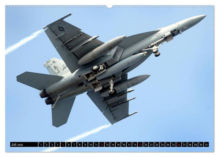 Produktbild: Kriegstechnik. Kampfjet-Impressionen (hochwertiger Premium Wandkalender 2026 DIN A2 quer), Kunstdruck in Hochglanz