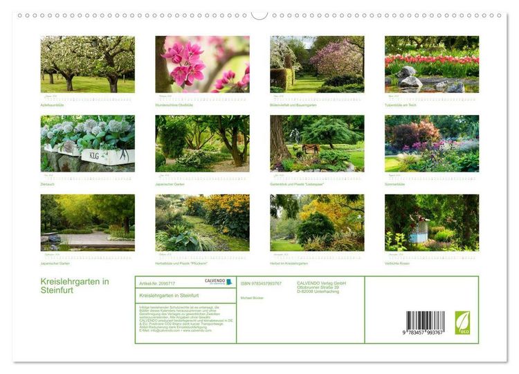 Produktbild: Kreislehrgarten in Steinfurt (hochwertiger Premium Wandkalender 2026 DIN A2 quer), Kunstdruck in Hochglanz