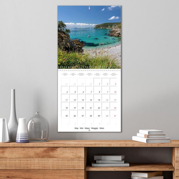Produktbild: La Bretagne la presqu&rsquo;&icirc;le de Crozon (Calendrier mural carr&eacute; 2026 30x30 cm) Calendrier double avec une page pour vos prises de notes