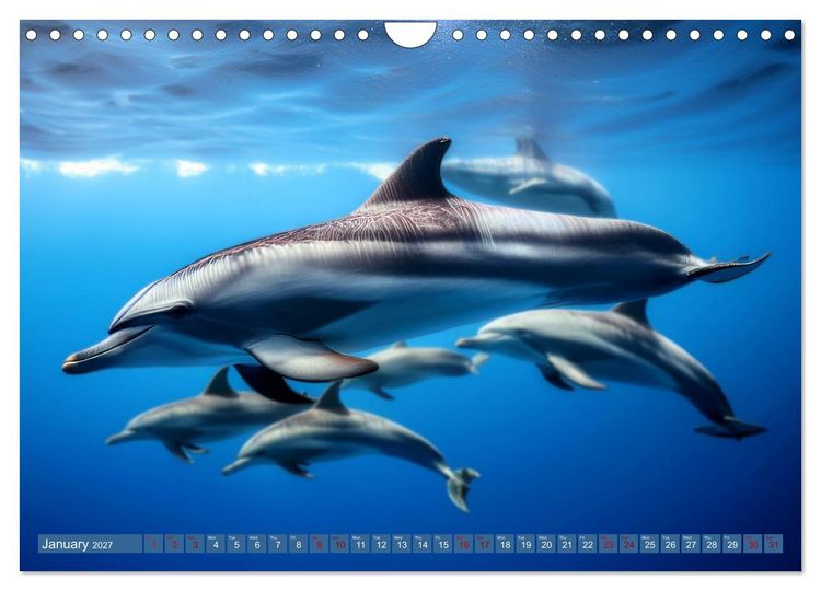 Produktbild: When Dolphins Dance with Us (Wall Calendar 2027 DIN A4 landscape), CALVENDO 12 Month Wall Calendar