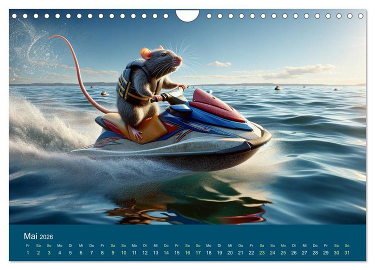 Produktbild: Abenteuerliche Ratten (Wandkalender 2026 DIN A4 quer), CALVENDO Monatskalender