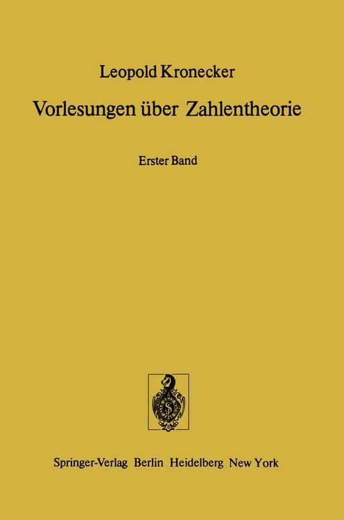 Produktbild: Vorlesungen &uuml;ber Zahlentheorie