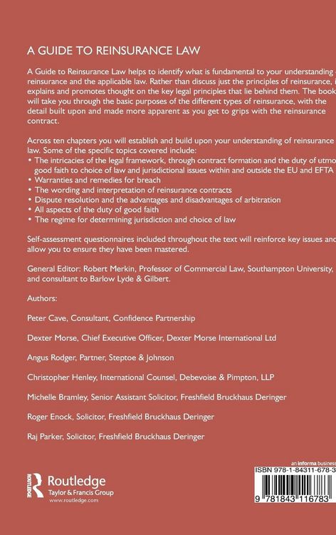 Produktbild: A Guide to Reinsurance Law