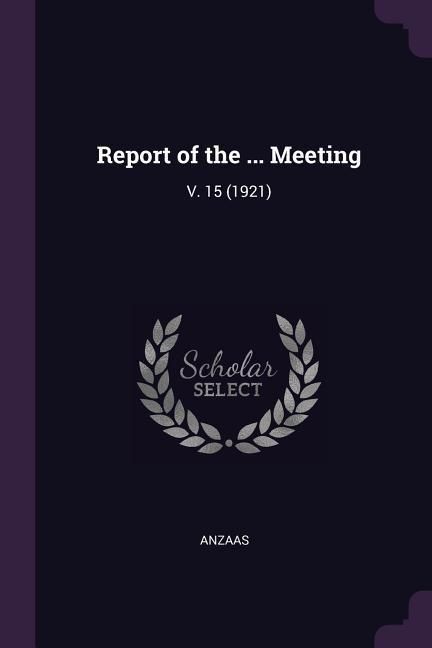 Produktbild: Report of the ... Meeting