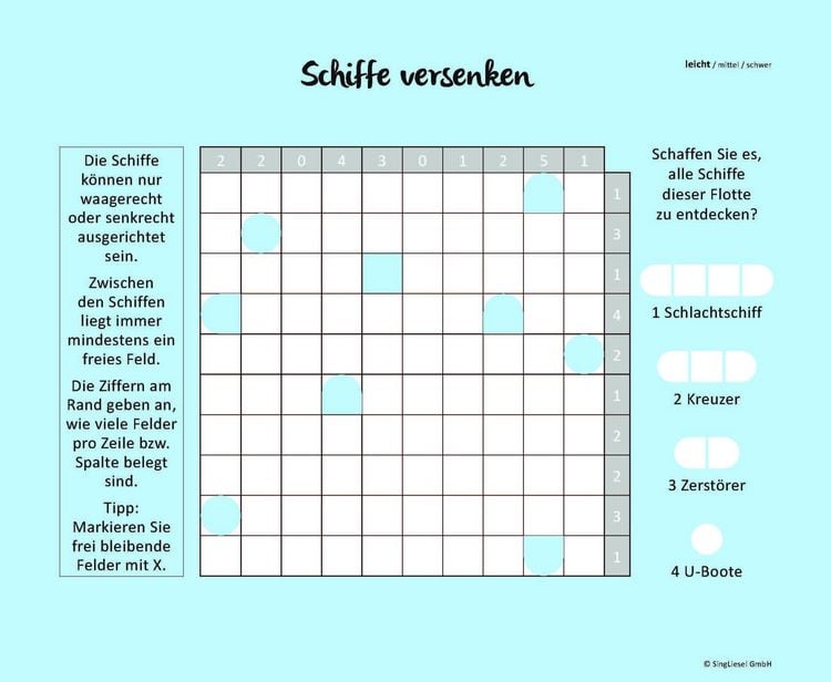 Produktbild: Schiffe versenken f&uuml;r 1 Spieler 1