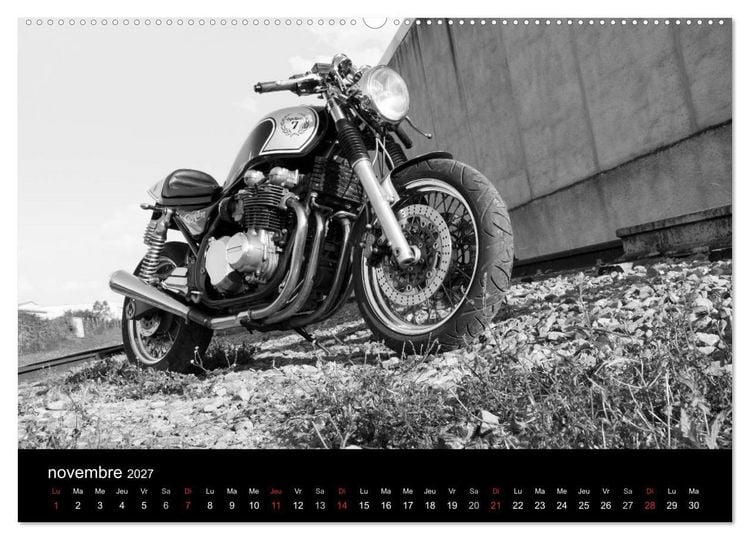 Produktbild: Une moto de caract&egrave;re (Calendrier mural haut de gamme 2027 DIN A2 vertical), CALVENDO calendrier mensuel