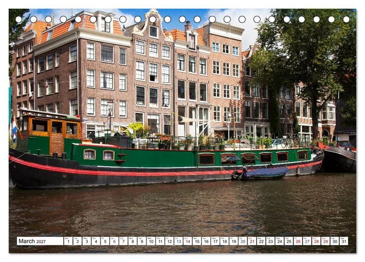 Produktbild: Discover Holland Amsterdam and the Coastal Landscapes of the Netherlands (Desk Calendar 2027 DIN A5 landscape), CALVENDO 12 Month DeskCalendar