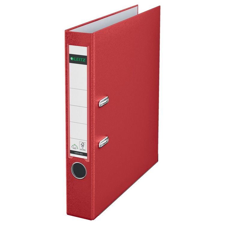 Produktbild: Leitz Ordner 1015 DIN A4 R&uuml;ckenbreite: 52mm Rot 2 B&uuml;gel 10155025