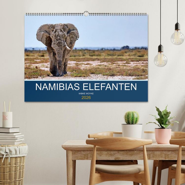 Produktbild: Namibias Elefanten (Wandkalender 2026 DIN A2 quer), CALVENDO Monatskalender