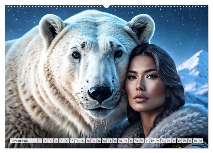 Produktbild: Raubtiere auf Kuschelkurs (Wandkalender 2026 DIN A2 quer), CALVENDO Monatskalender