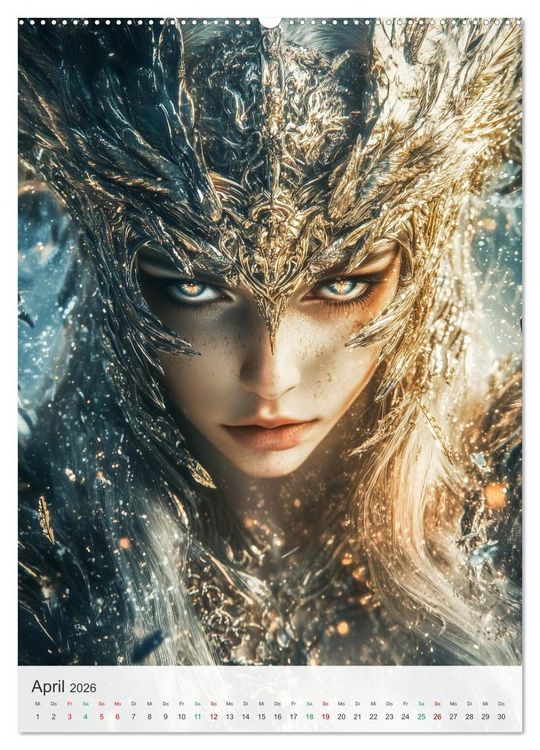 Produktbild: Nordische Mythologie (hochwertiger Premium Wandkalender 2026 DIN A2 hoch), Kunstdruck in Hochglanz