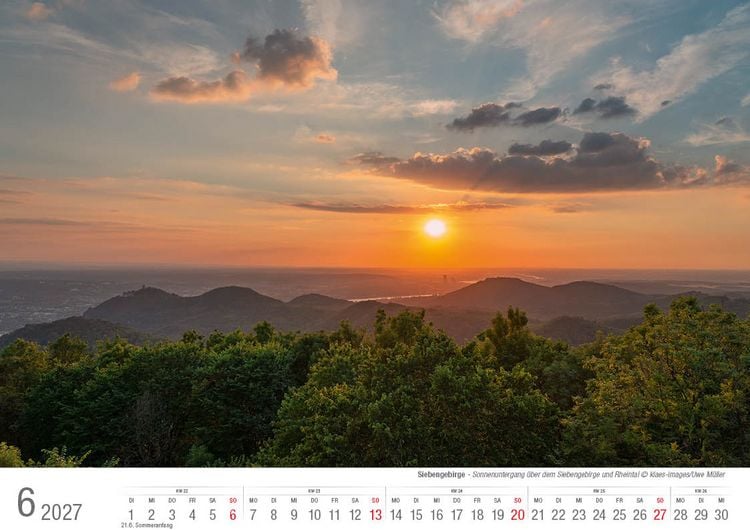Produktbild: Siebengebirge 2027 Bildkalender A4 quer, spiralgebunden