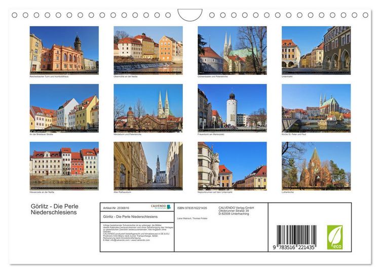 Produktbild: G&ouml;rlitz - Die Perle Niederschlesiens (Wandkalender 2026 DIN A4 quer), CALVENDO Monatskalender