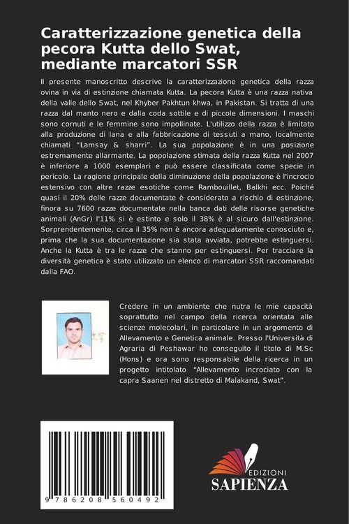 Produktbild: Caratterizzazione genetica della pecora Kutta dello Swat, mediante marcatori SSR