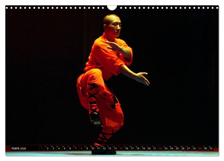 Produktbild: Kung Fu du Mont Song (Calendrier mural 2026 DIN A3 vertical), CALVENDO calendrier mensuel