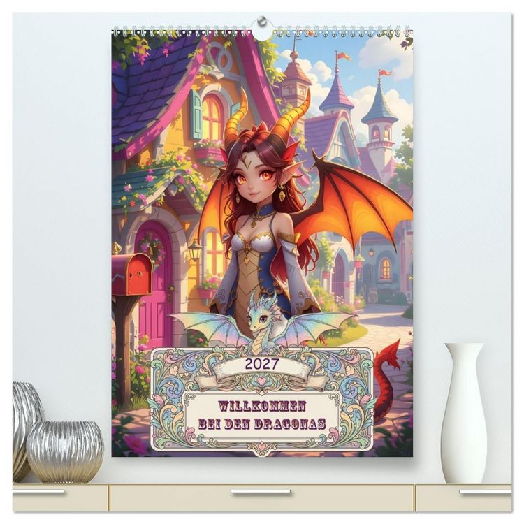 Produktbild: Willkommen bei den Dragonas (hochwertiger Premium Wandkalender 2027 DIN A2 hoch), Kunstdruck in Hochglanz