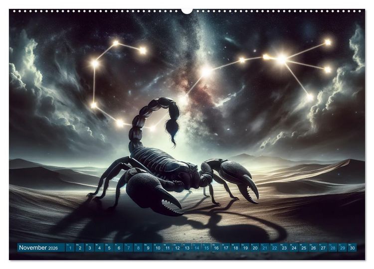 Produktbild: Kosmische Sinfonie: Der Tanz der Sternzeichen (Wandkalender 2026 DIN A2 quer), CALVENDO Monatskalender