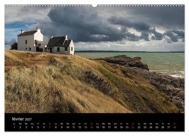 Produktbild: La Bretagne - prises de vue sur un paysage c&ocirc;tier (Calendrier mural haut de gamme 2027 DIN A2 vertical), CALVENDO calendrier mensuel