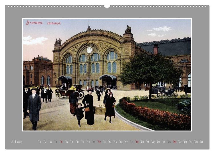 Produktbild: Historische Bahnh&ouml;fe (Wandkalender 2026 DIN A2 quer), CALVENDO Monatskalender