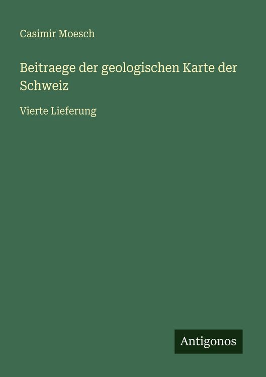 Produktbild: Beitraege der geologischen Karte der Schweiz