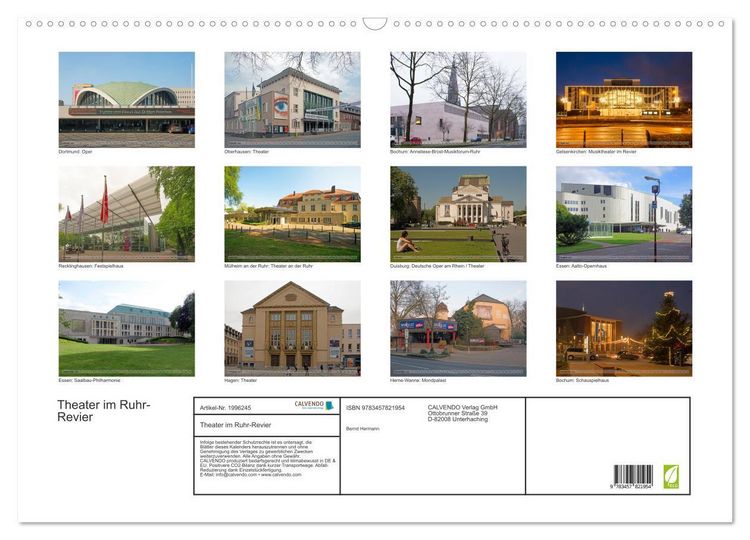 Produktbild: Theater im Ruhr-Revier (Wandkalender 2026 DIN A2 quer), CALVENDO Monatskalender
