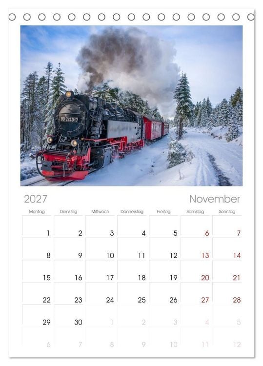 Produktbild: Tischplaner 2027 - Dampflokomotiven im Harz - Eine Reise in die goldene &Auml;ra der Eisenbahn (A5 Tischkalender zum Aufstellen) CALVENDO