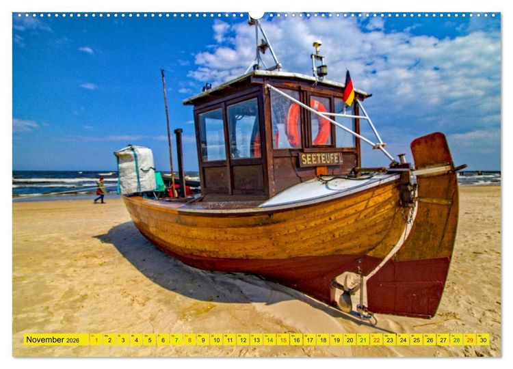 Produktbild: Erlebnis Ostseek&uuml;ste - zwischen Wismarer Bucht und Usedom (Wandkalender 2026 DIN A2 quer), CALVENDO Monatskalender