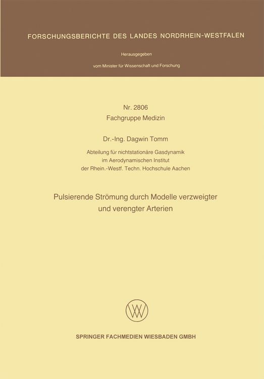 Produktbild: Pulsierende Str&ouml;mung durch Modelle verzweigter und verengter Arterien