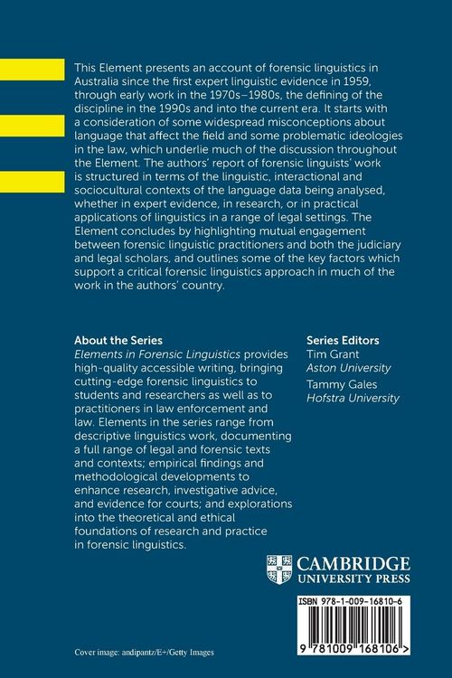 Produktbild: Forensic Linguistics in Australia