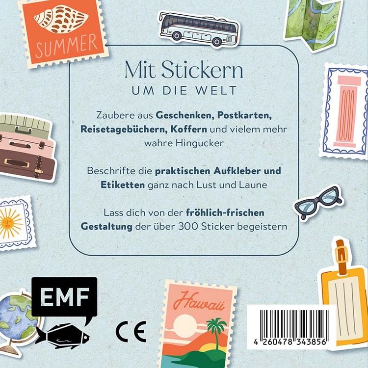 Produktbild: Sticker Love:&nbsp;Reiselust &ndash; &Uuml;ber 300 Etiketten und Aufkleber mit beschreibbarer Oberfl&auml;che