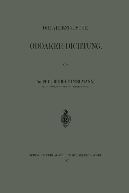 Produktbild: Die Altenglische Odoaker-Dichtung
