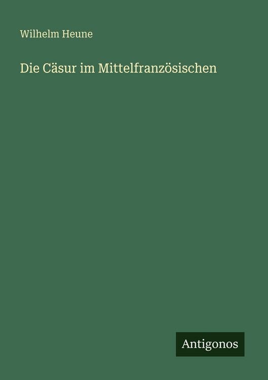 Produktbild: Die C&auml;sur im Mittelfranz&ouml;sischen