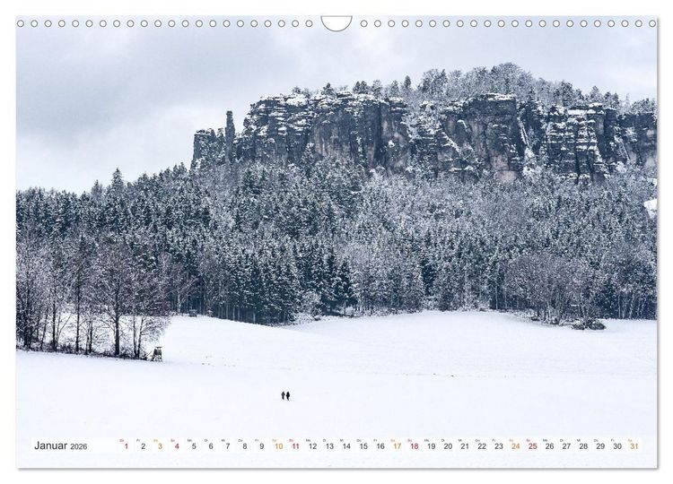 Produktbild: S&auml;chsische Schweiz - Wandern durch das Elbsandsteingebirge (Wandkalender 2026 DIN A3 quer), CALVENDO Monatskalender