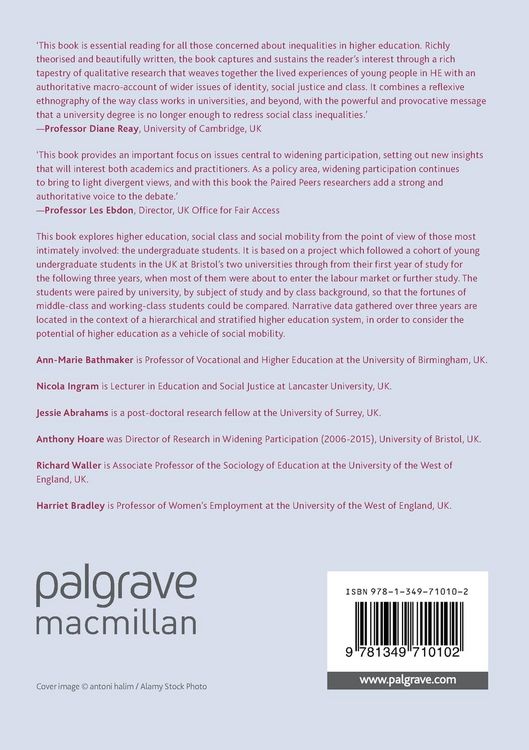 Produktbild: Higher Education, Social Class and Social Mobility