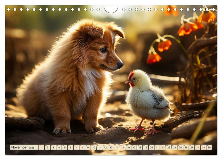 Produktbild: Viele Tiere auf dem Bauernhof (Wandkalender 2026 DIN A4 quer), CALVENDO Monatskalender