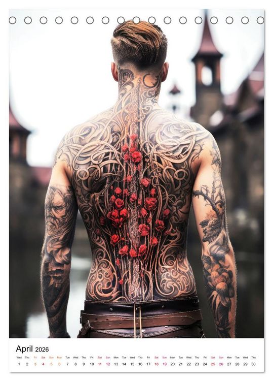 Produktbild: Tattoo Tales (Desk Calendar 2026 DIN A5 portrait), CALVENDO 12 Month DeskCalendar
