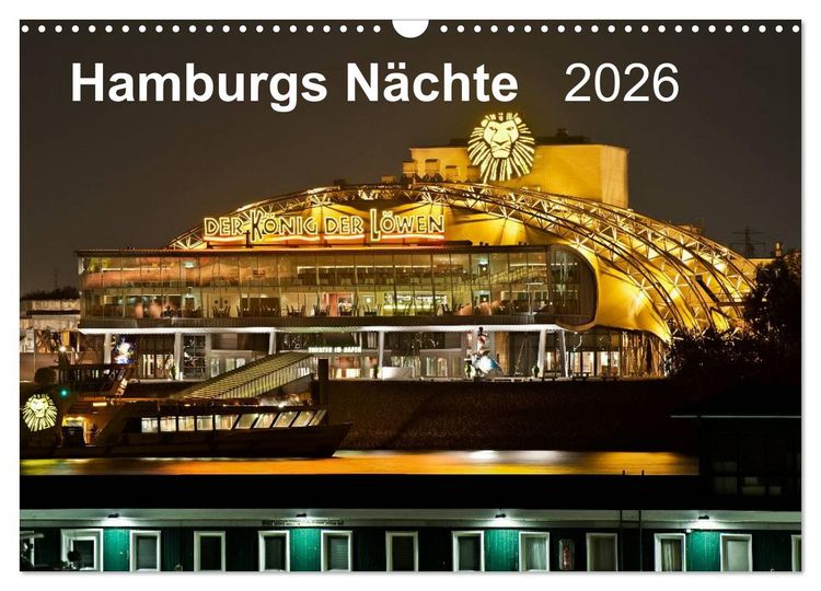Produktbild: Hamburgs N&auml;chte (Wandkalender 2026 DIN A3 quer), CALVENDO Monatskalender