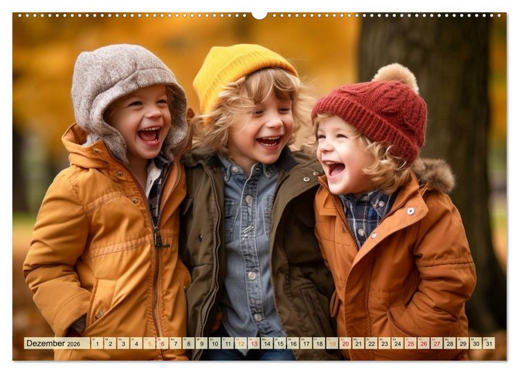 Produktbild: Kinder Lachen (Wandkalender 2026 DIN A2 quer), CALVENDO Monatskalender