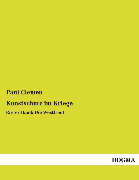 Produktbild: Kunstschutz im Kriege