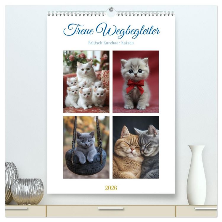 Produktbild: Treue Wegbegleiter (hochwertiger Premium Wandkalender 2026 DIN A2 hoch), Kunstdruck in Hochglanz