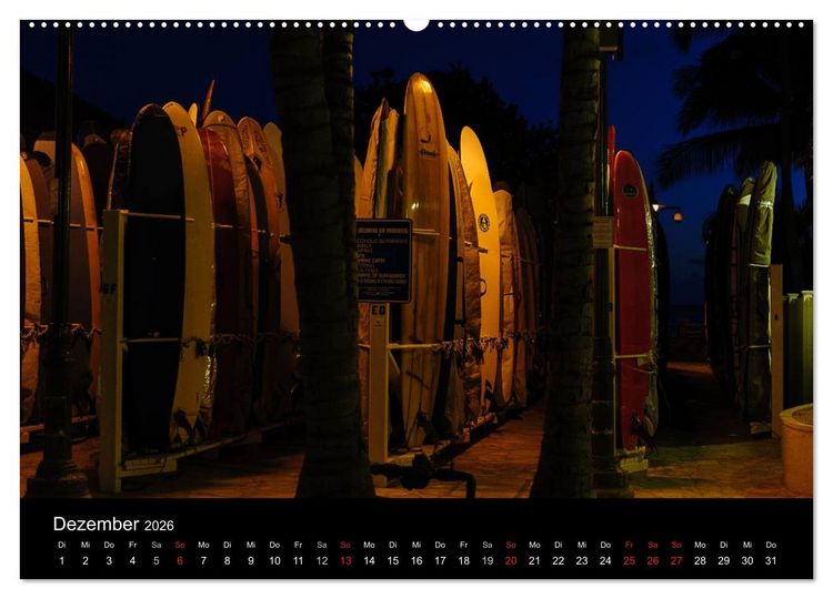 Produktbild: Hawaii - Oahu - Maui (Wandkalender 2026 DIN A2 quer), CALVENDO Monatskalender
