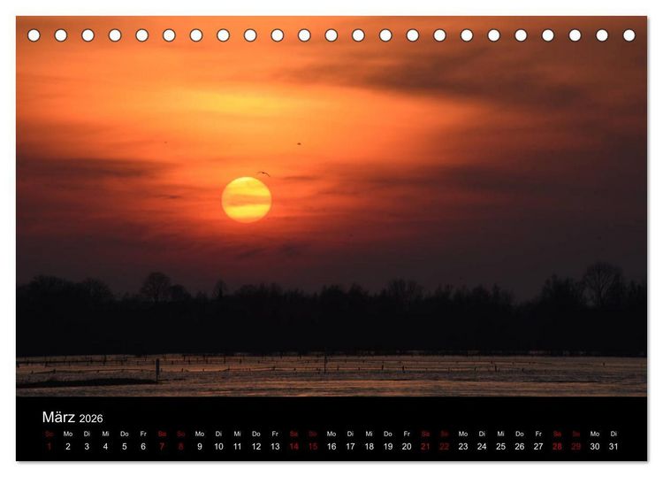 Produktbild: Niederrheinischer Himmel (Tischkalender 2026 DIN A5 quer), CALVENDO Monatskalender
